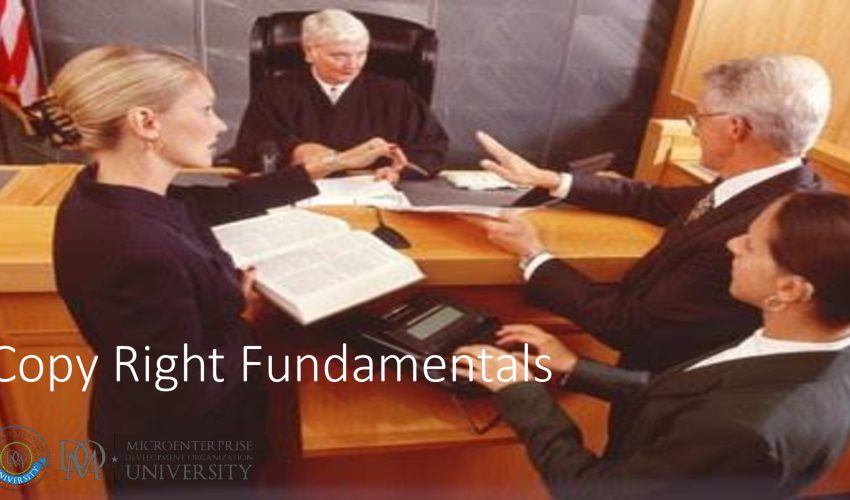 Judge reviewing documents while lawyers present