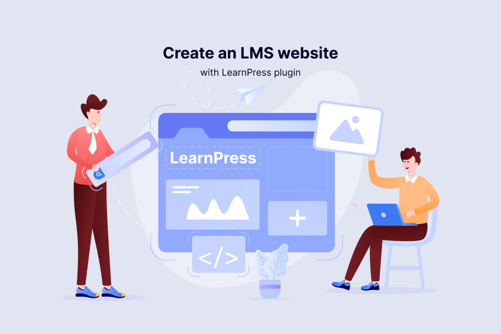 LearnPress plugin LMS website illustration