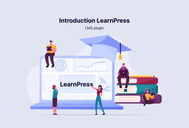 LearnPress LMS plugin illustration with students